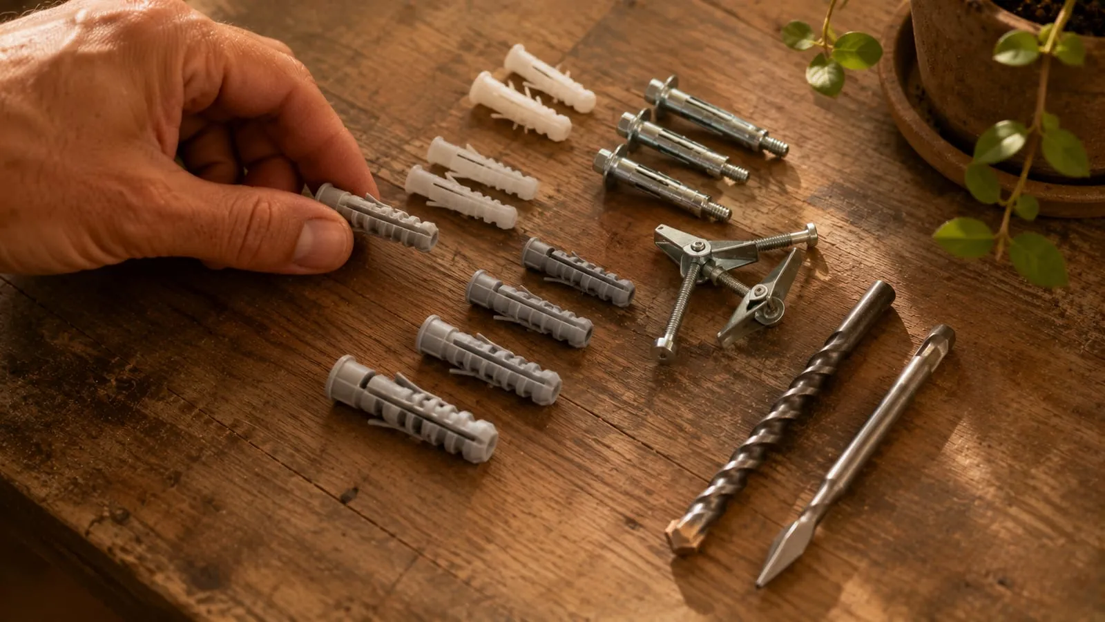Choosing the right drill bit and wall anchor